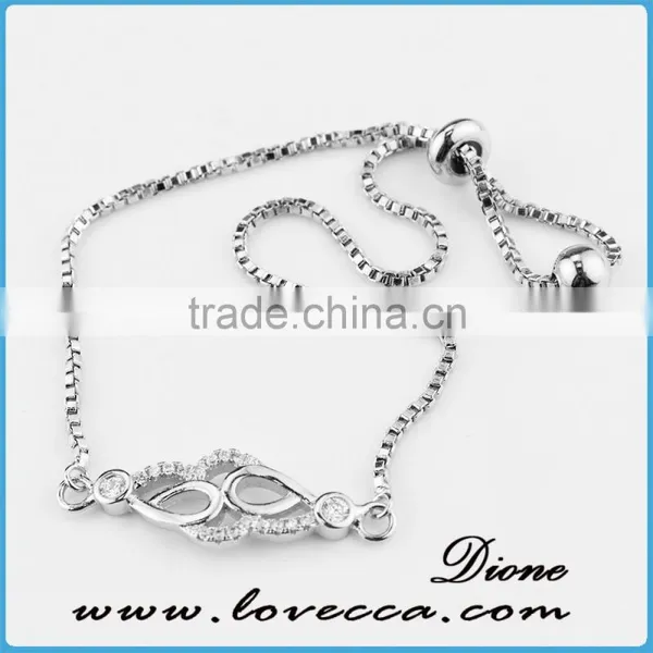 White Gold Diamond Dollar Bracelet 18K Micropave, Pave Diamonds Bracelet photo-3