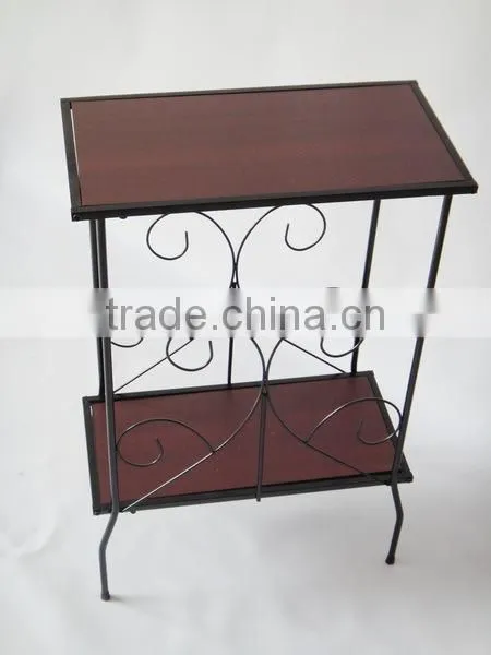 2 Tier Metal Occasional Decorative Magazine Table or Sofa Side Table photo-4