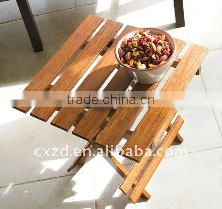 Hot Selling Wooden Folding Table Walnut Wood Oil Painted photo-5