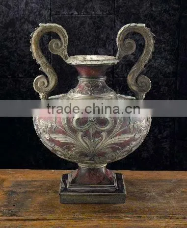 Classic delicate flower vase with handles