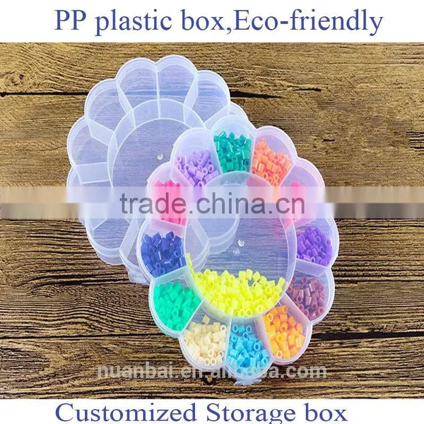PP Plastic Flower Shaped Storage Box Small Parts Kits Beads Storage Case Boxes With 13 Compartments