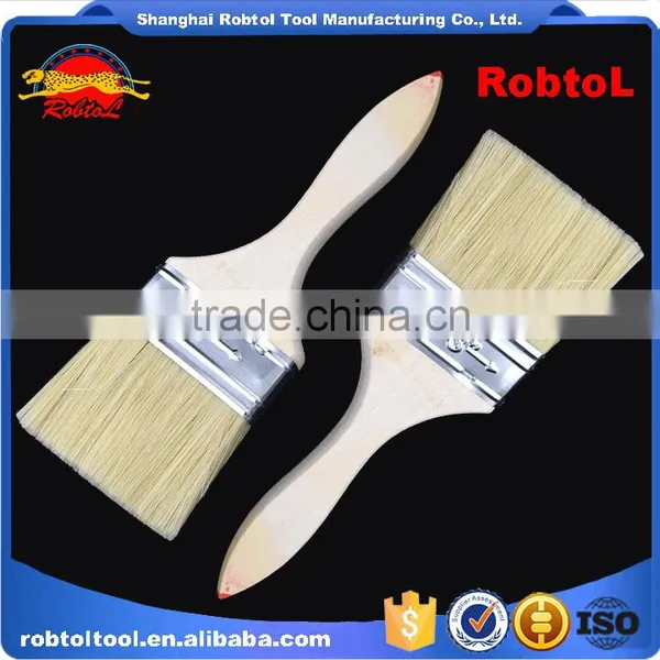 3" Wall Paint Brush Wood Handle Natural Synthetic Bristle Blend Filament photo-6