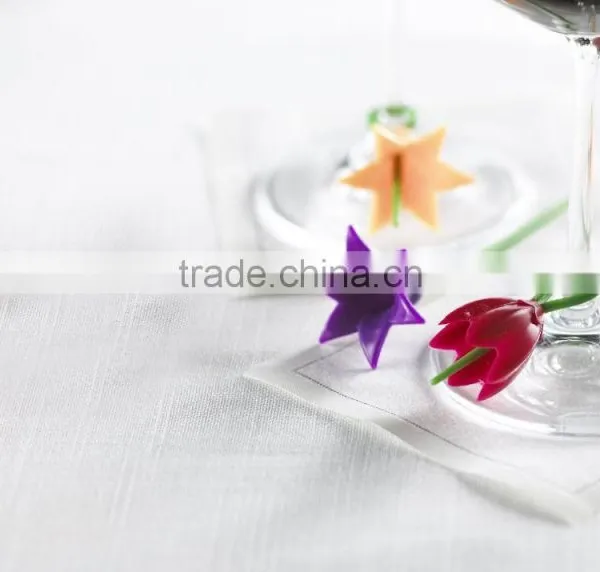 Duo Tone Floral Wine Charms photo-2