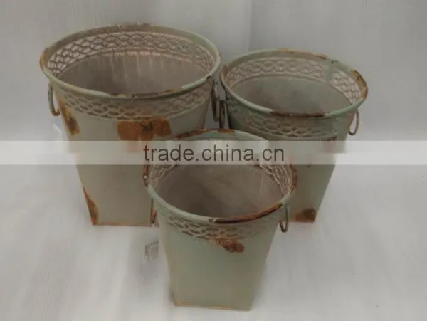 Metal Artifical Cheap Metal Flower Pot Holiday Discount US Qualified WZ15036-41 photo-3