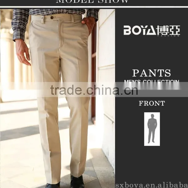 2015 Latest Design Mens Casual Pants Cotton Twill Trousers