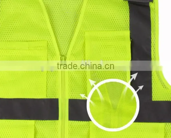 2017 Reflective Vest 3m Tapes Yellow Safety Vest photo-4