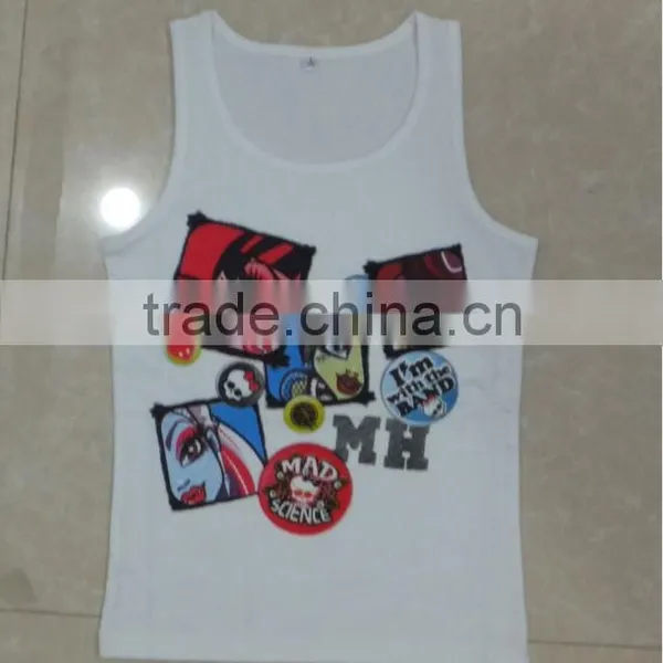 Girls Tank Top. Monster High2015 Fashion High Quality Printed Girls Cotton Tank Top photo-2