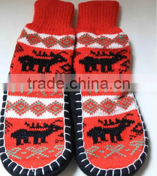 Kids Anti Slip Moccasin Slipper Sock photo-3