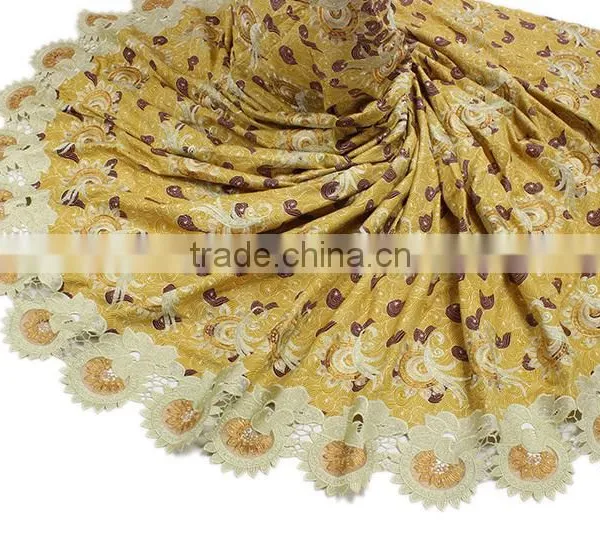 Wax Mix Lace Fabric African Dutch Wax Ankara Wax With Lace For Party BLW012 photo-3