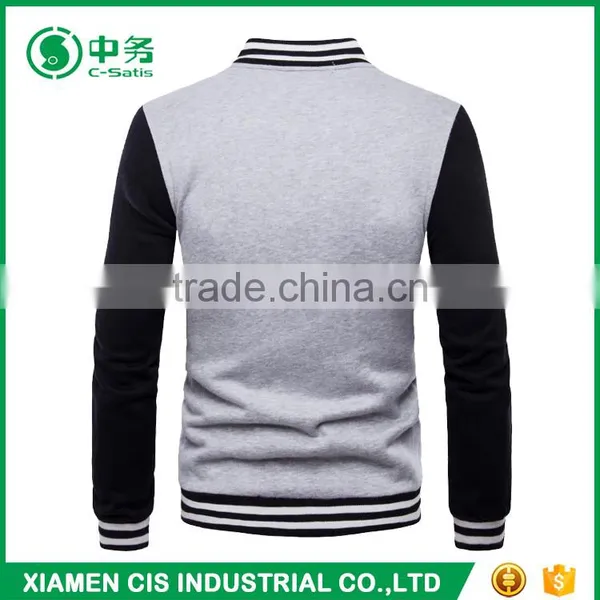 New Pattern Custom Logo Sailor Collar Couple Unisex Cotton Fleece Varsity Jacket photo-5