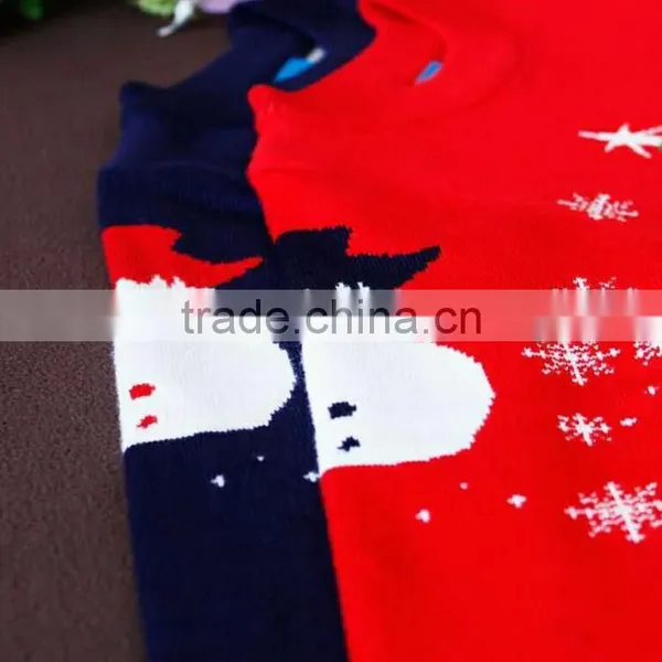 Christmas Knitting Sweater For Children Knitted Clothing Ribbing Neck Long Sleeve Knitwear Stock photo-5