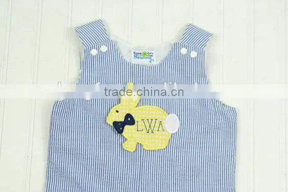 2017 Baby Boys Easter Outfit Kids Bunny Shortall Newborn Baby Boys Romper photo-4
