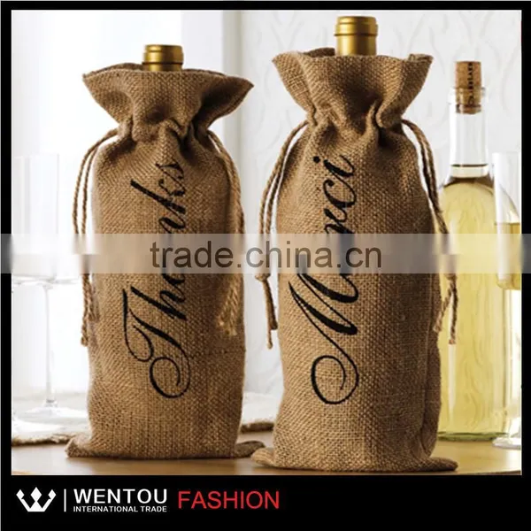 New Arrival Burlap Wholesale Wine Bags photo-2