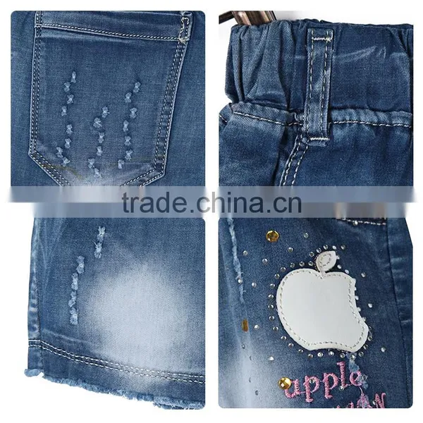 Guangzhou Children's Clothing Factory Kids Girls Ripped New Fashion Jeans Pants photo-6