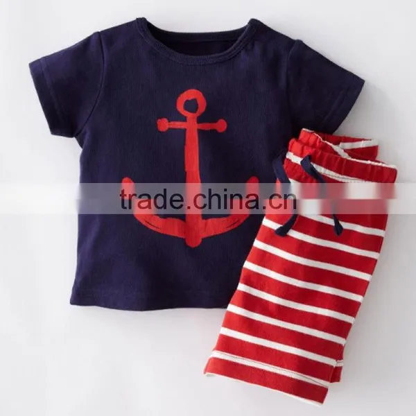 Wholesale 100% Cotton Summer Children Clothing Set for 2-7 Y Boy photo-4