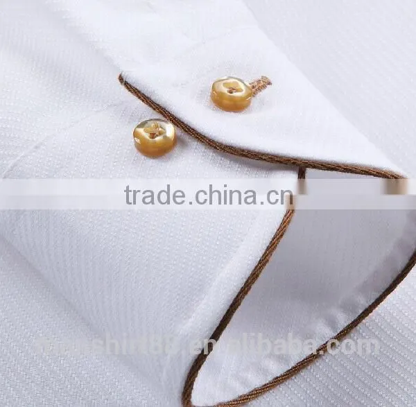 2017 Custom Slim Fit White Cotton Dress Shirts photo-3