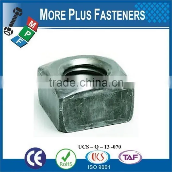 Made in Taiwan Heavy Plain Finish Steel Stainless Steel Zinc Finish Steel Regular Square Nut photo-2