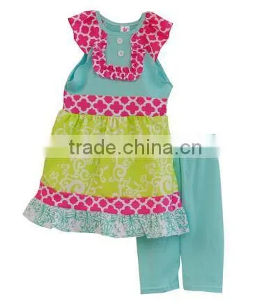 Summer Little Girls 2 Pieces Kids Children's Clothing Outfits photo-6