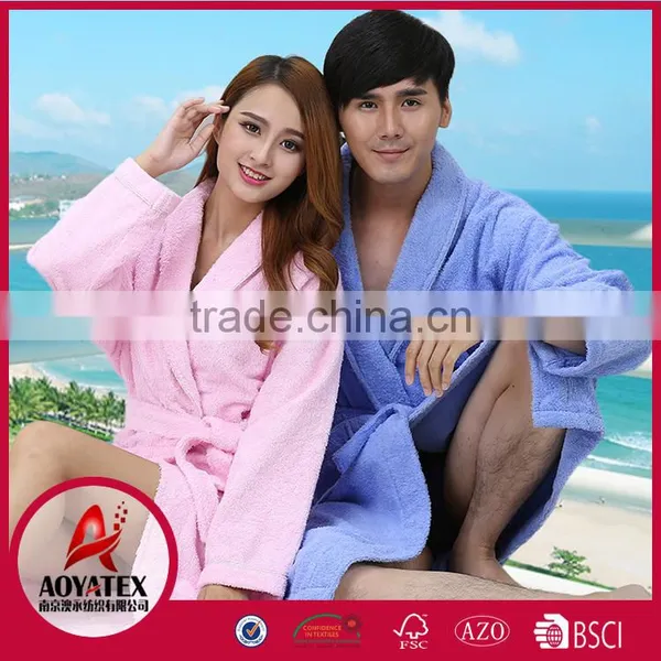 Wholesale 100% Cotton Super Soft Women Sleepwear Bathrobe photo-2