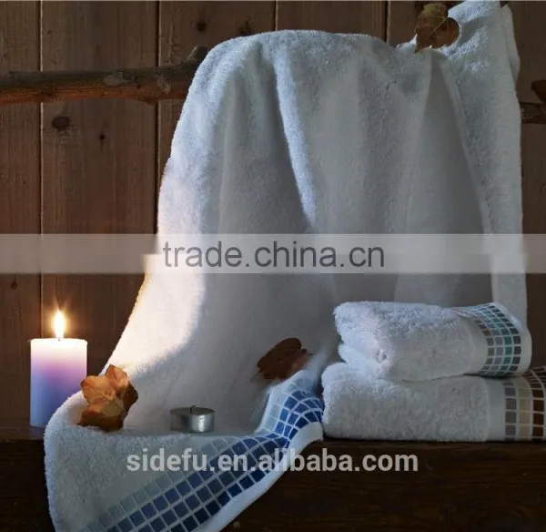 Wholesale Fancy Design Embroider Dobby Border Bath Towel Hand Towel Manufacture photo-5