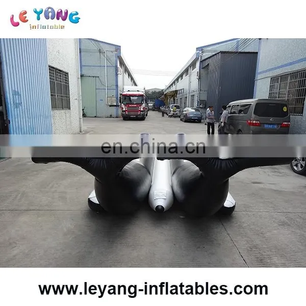 Popular Giant Black Shark Inflatable Water Toys Banana Boat for Sale photo-4