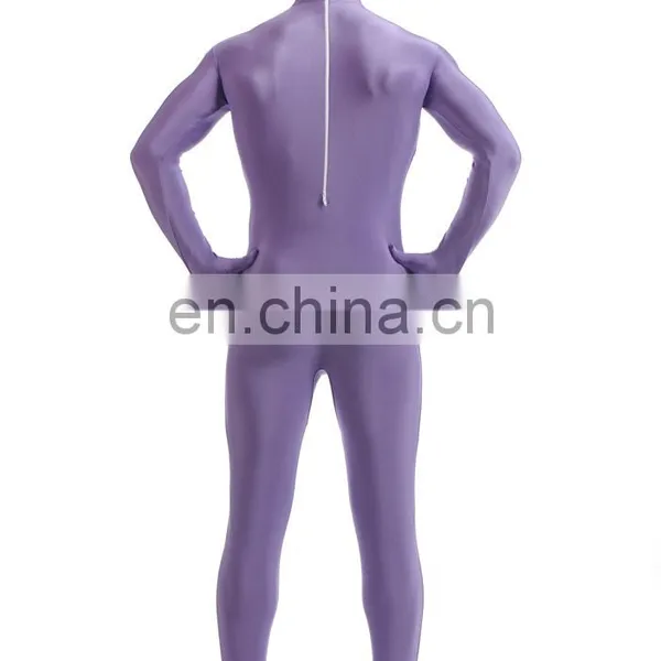 Unisex Full Body Purple Sport Spandex Lycra Zentai Costume Morph Suits Large photo-3