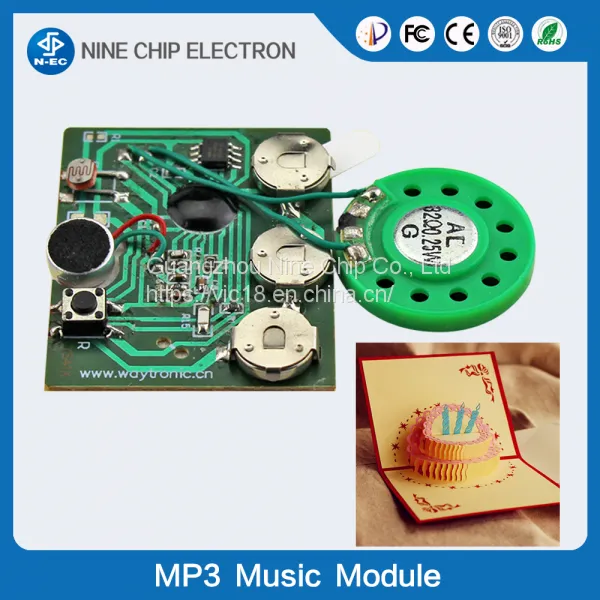 Music Recorder Chip Programmable Sound Module for Greeting Card photo-3