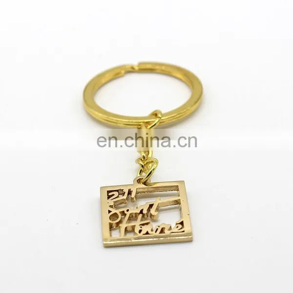 Promotional Shining Fake Gold Plating Wedding Gift Key Chain photo-2
