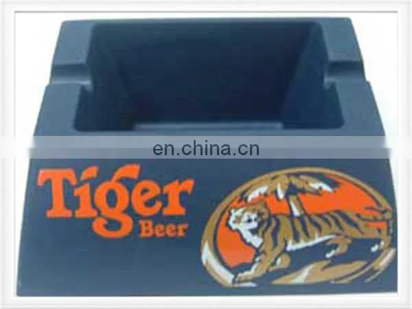 Custom Logo Black Color Tyre Shape Ashtray photo-3