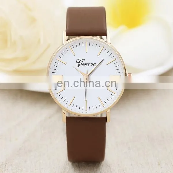 Popular Leather Watch Wrist Watch Couple Geneva Watch photo-2
