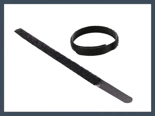 Straight Stripe Type Hook and Loop Hook and Loop,black