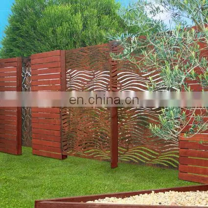 Corten Steel Villas Metal Fencing Gate for Backyard photo-2