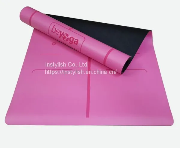 Eco-frinedly Natural Rubber PU Yoga Mat With Customized Alignment Line photo-3