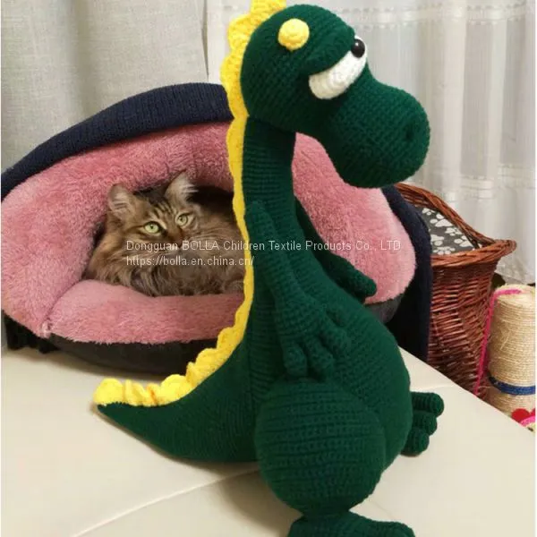 Baby Sleep Toy Knitted Stuffed Animals Plush Knitted Bunny Elephant Dinosaur Sunflower Toy for Toddlers