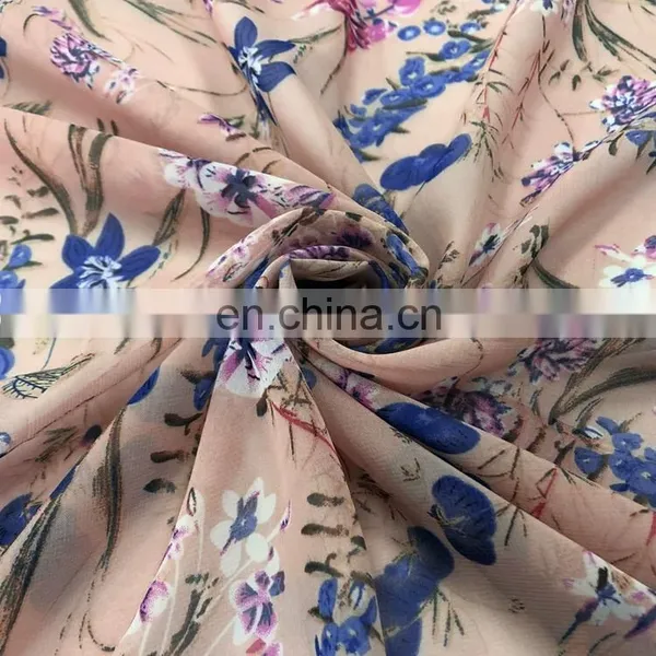Beautiful Flowers Print Lightweight Chiffon Fabric for Women's Dress photo-5