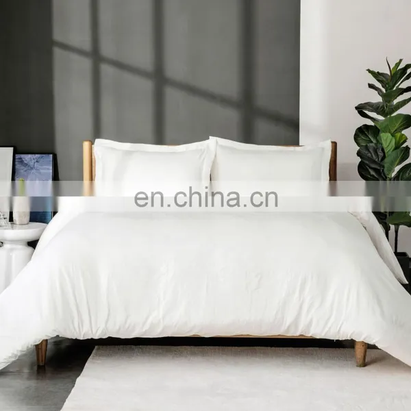 Durable Eco-friendly Washed Microfiber Duvet Cover Set With Zipper photo-4