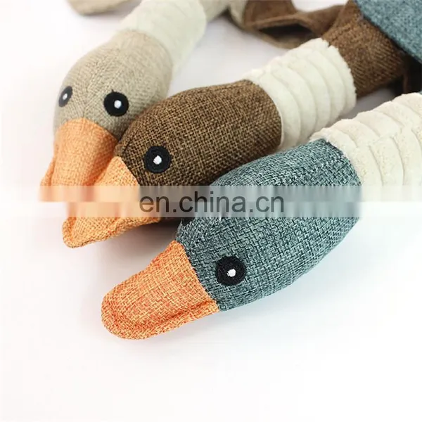 Hot Selling Durable Wild Goose Squeaky Interactive Canvas Dog Toy photo-3