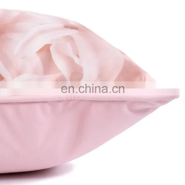 Hot Selling Big Flower Printed Velvet Decorative Cushion Covers Polyester Throw Pillow Cover for Sofa photo-5