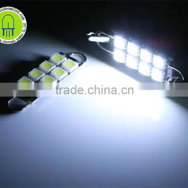 8SMD 1210 3528 1.72" 41mm 211-2 212-2 214-2 561 Rigid Loop Festoon LED Bulbs For Car Side Door Courtesy Lights, Xenon White photo-2