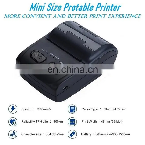 Cheapest Portable Mini Thermal Printer 58mm Pos Thermal Receipt Printer for Supermarket photo-4