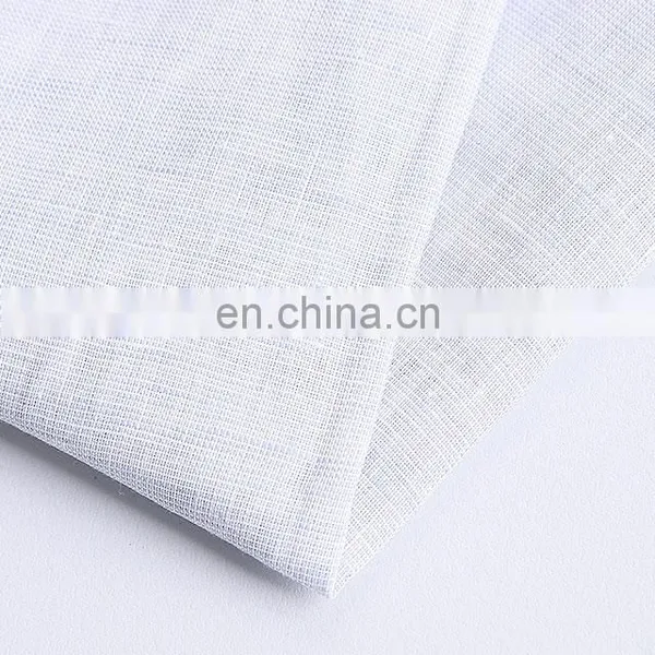 Stock Yarn Dyed Plain Fabric Prewash Linen Sheer Fabric photo-5
