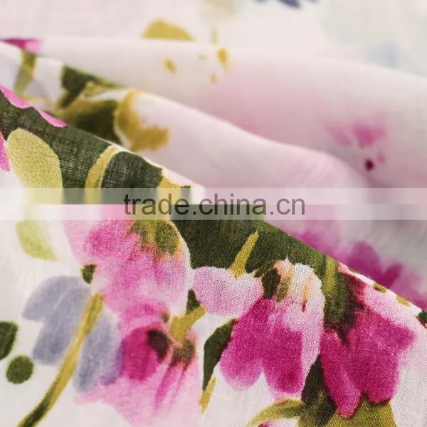 17*21 Printed Linen Fabric,women's Fashion Dress Fabric,100% Linen Fabric photo-2