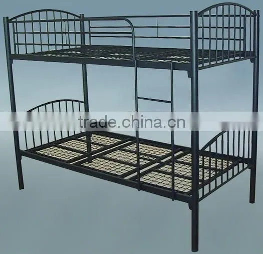 China Factory Cheap Heavy Duty Metal Strong Dormitory Military Double Steel Army Bunk Bed With Iron Stepladder photo-2