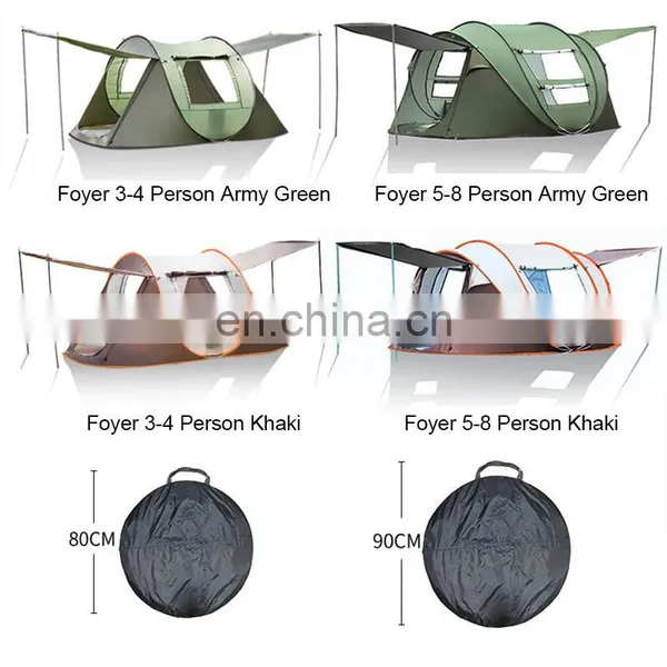 Wholesale Ventilate Custom 3-4 5-8 Person Instant Pop Up Camp Tent Mesh Waterproof Outdoor Camping Tent photo-2