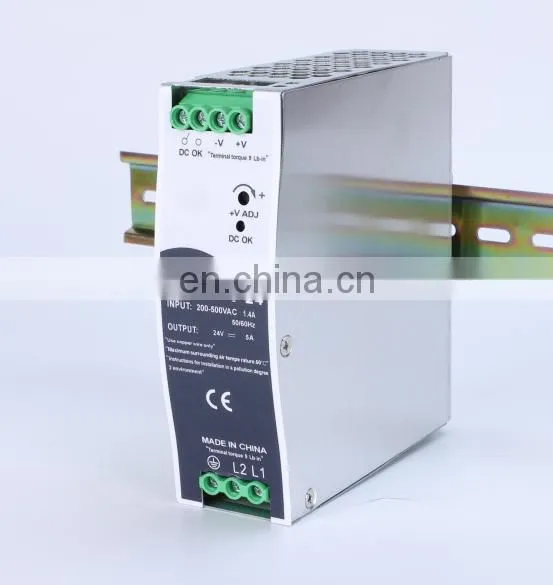 120W  WDR-120-24 Industrial DIN Rail Switching Power Supply