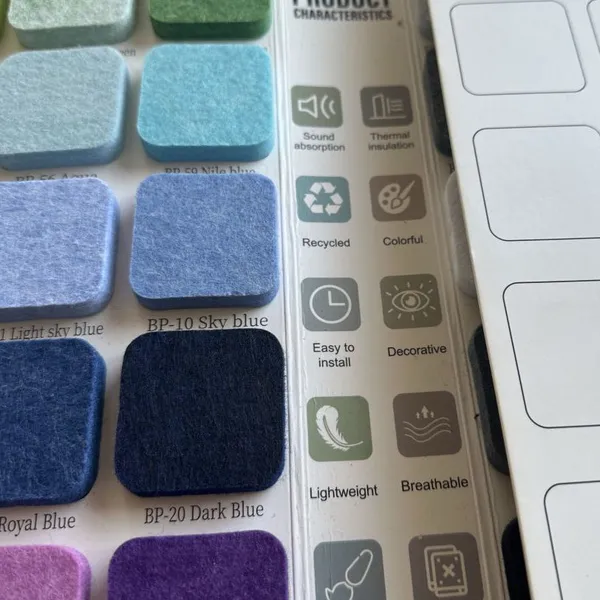 Stylish Wool Felt Panel With Customized Colour and Thickness for Acoustic Construction Using