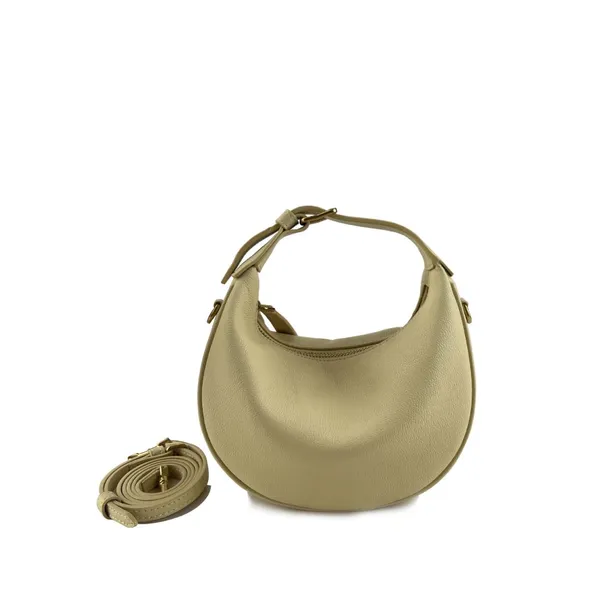 Fashionable Leather Shoulder Bag Women's Handbag Simple New Style Crossbody Bag 2025 Design Half-Moon Bag Soft Zipper Closure photo-3