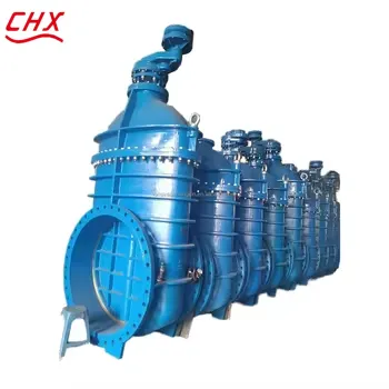 DIN/EN Electric Motorized Gate Valve WCB Cast Steel Flange Resilient Seat Electric With Actuator DN1200 Large Diameter Size photo-6