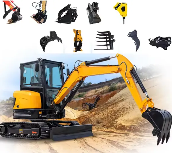 Mini Excavator 1.5 Ton Bagger Small Crawler Excavator Custom Digger Home Excavators