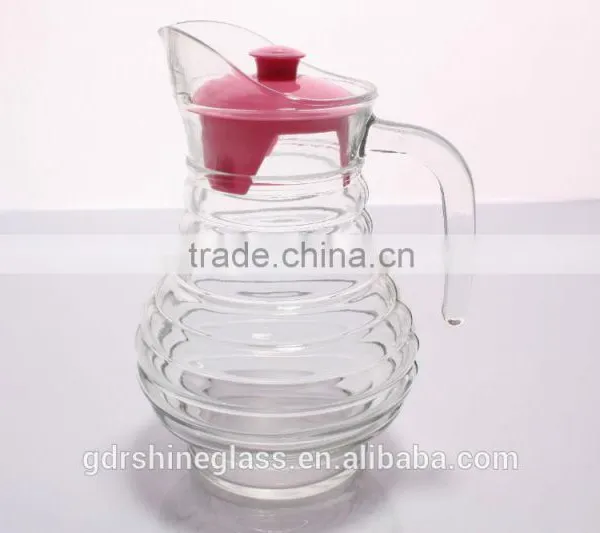 Glass Drinking Water Jug With Plastic Lid photo-3